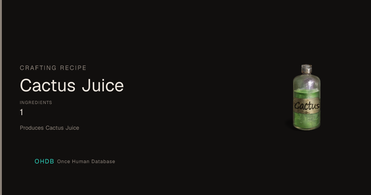 Cactus Juice