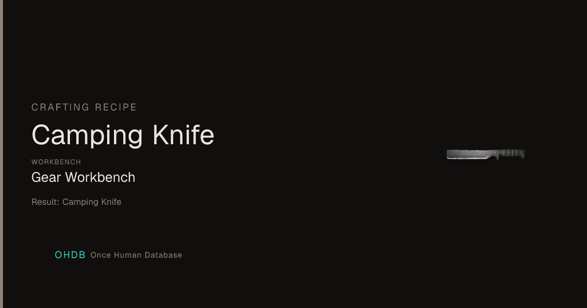 Camping Knife