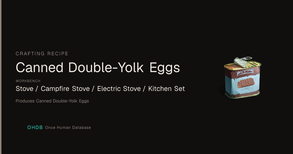 Canned Double-Yolk Eggs