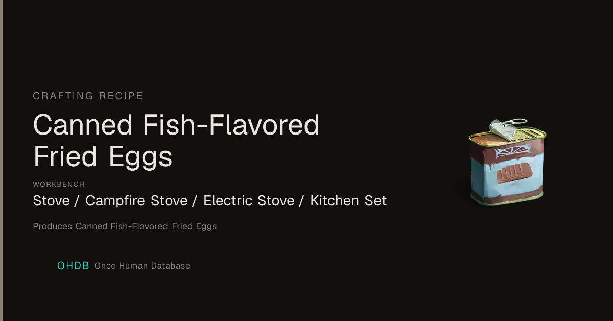 Canned Fish-Flavored Fried Eggs