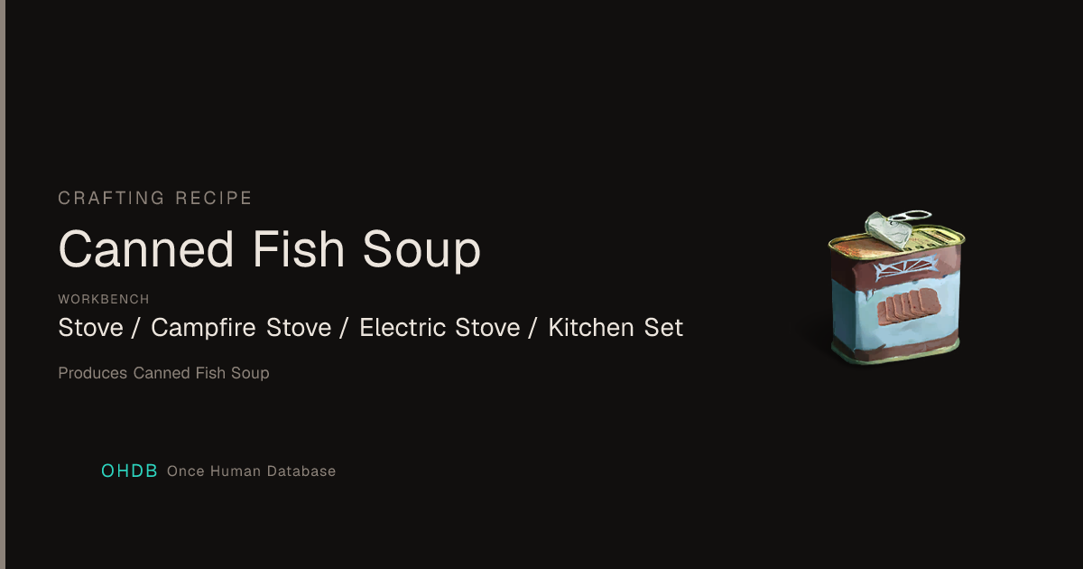 Canned Fish Soup