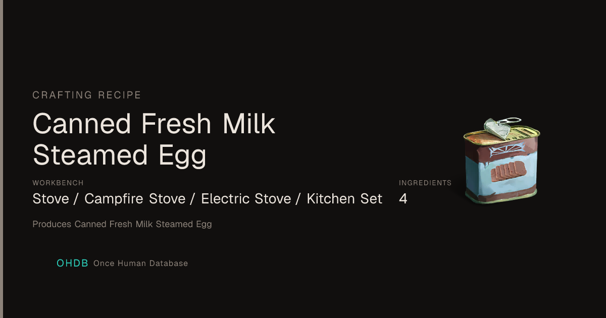 Canned Fresh Milk Steamed Egg