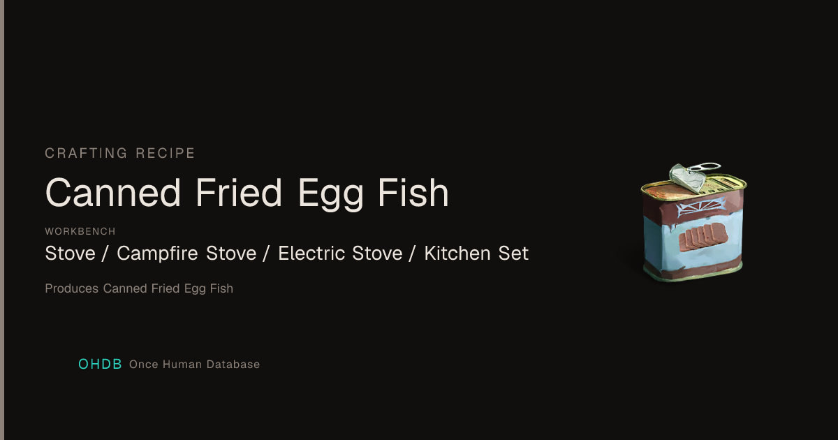 Canned Fried Egg Fish