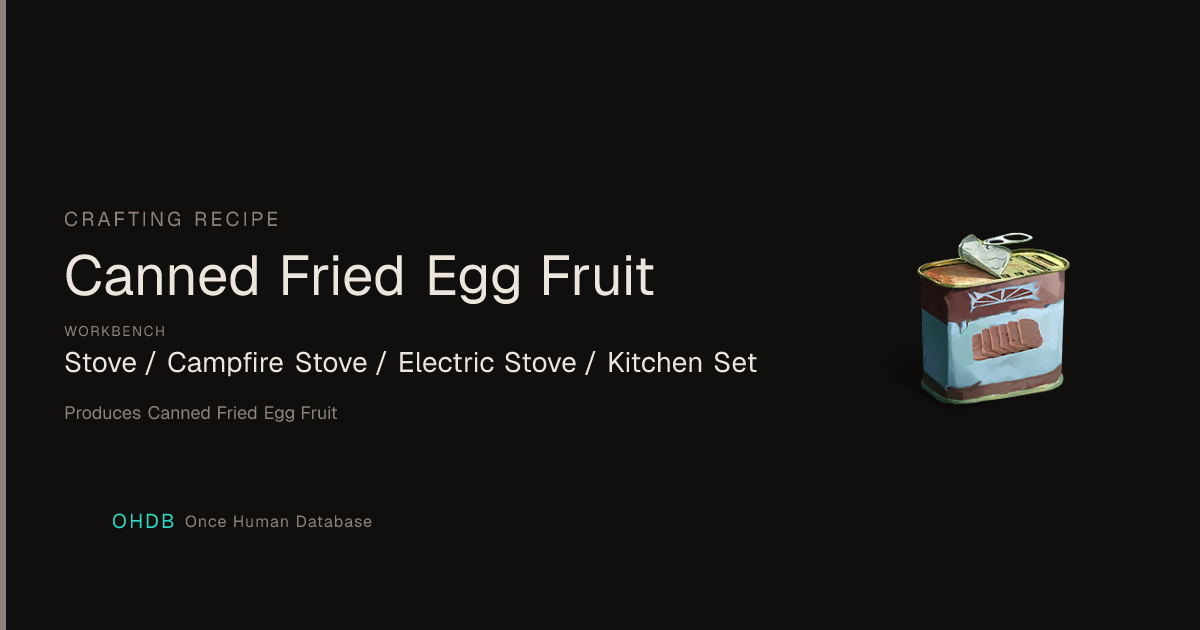 Canned Fried Egg Fruit