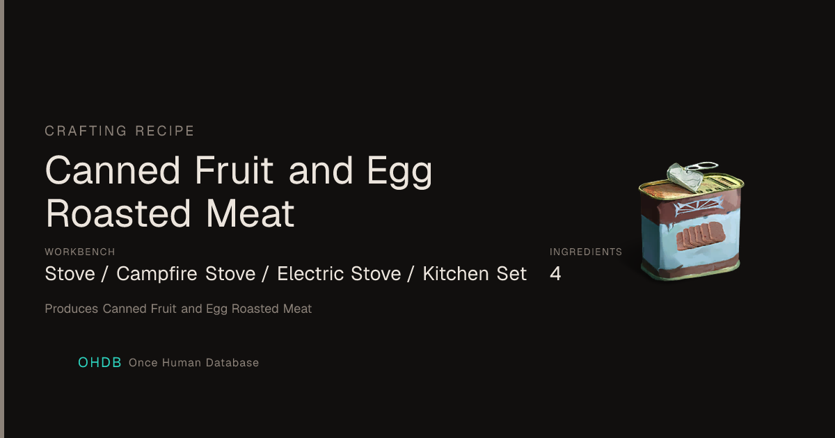 Canned Fruit and Egg Roasted Meat