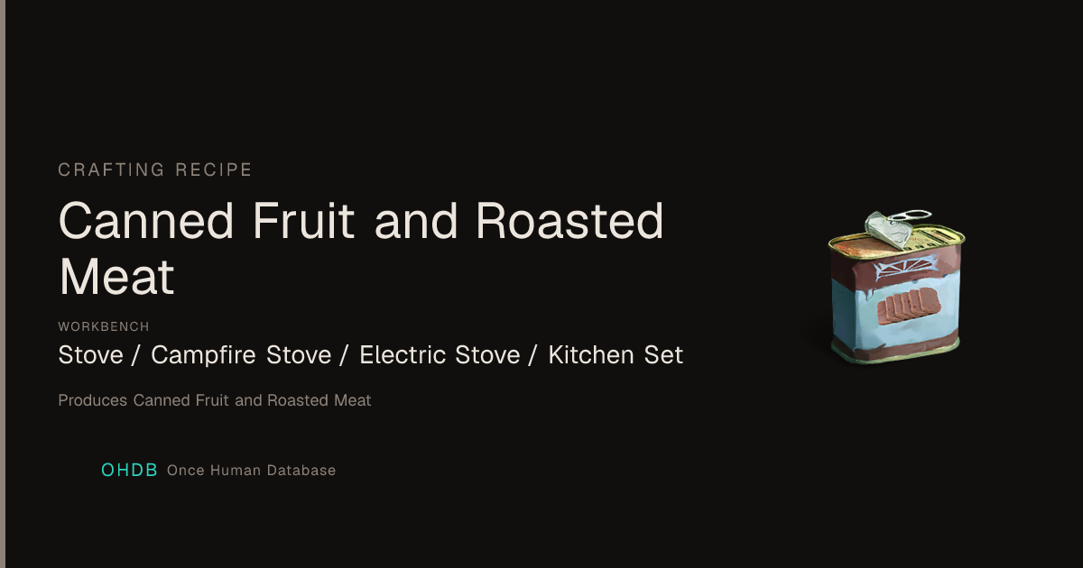 Canned Fruit and Roasted Meat
