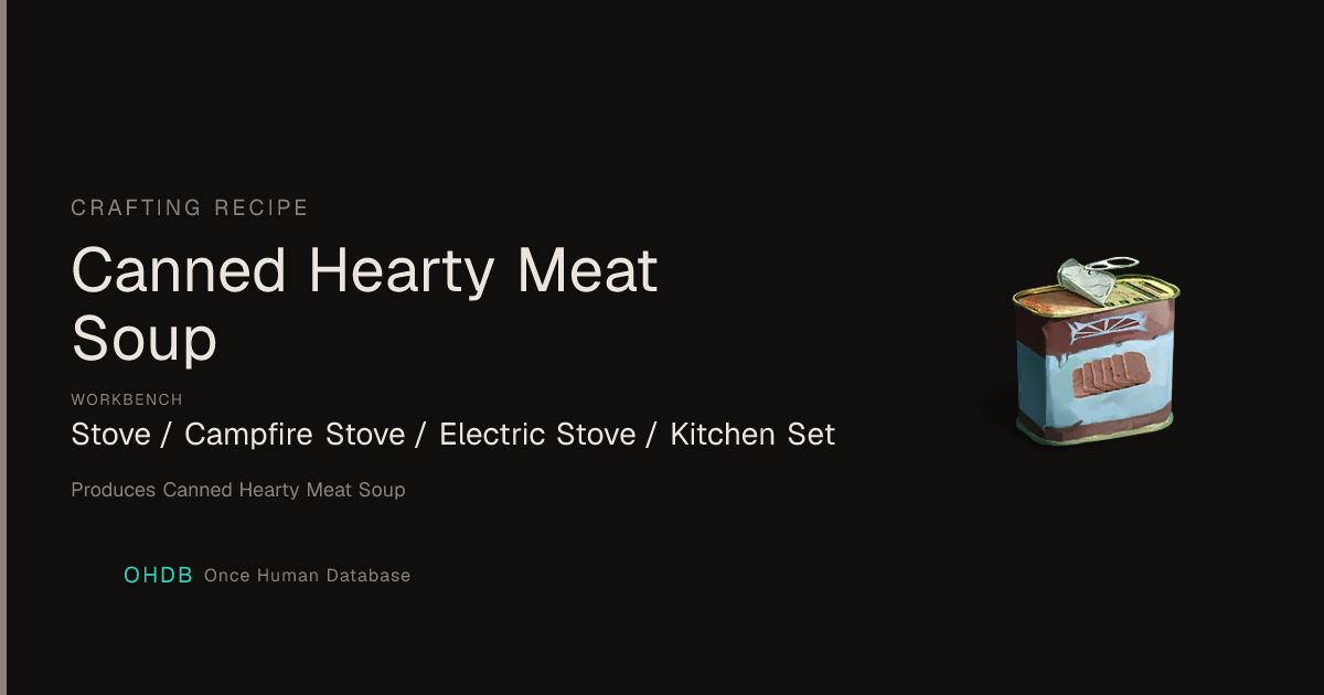 Canned Hearty Meat Soup