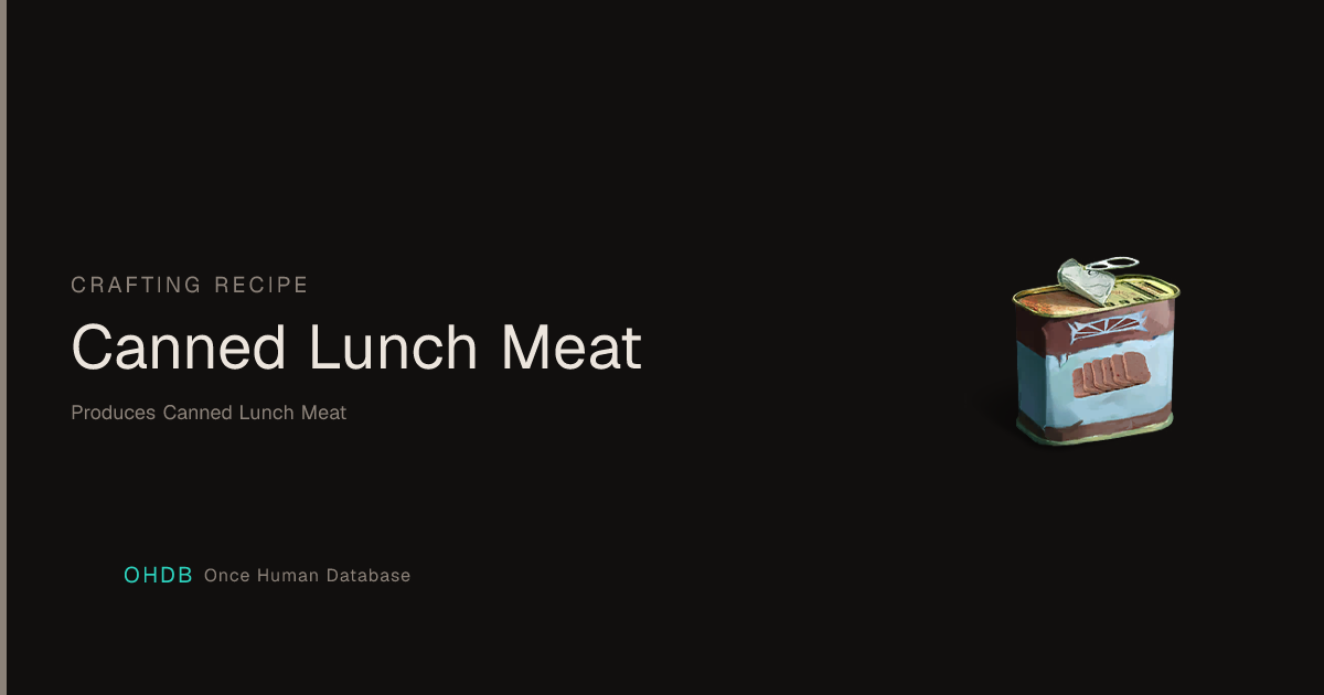 Canned Lunch Meat