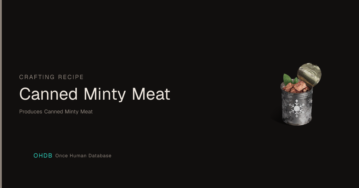 Canned Minty Meat