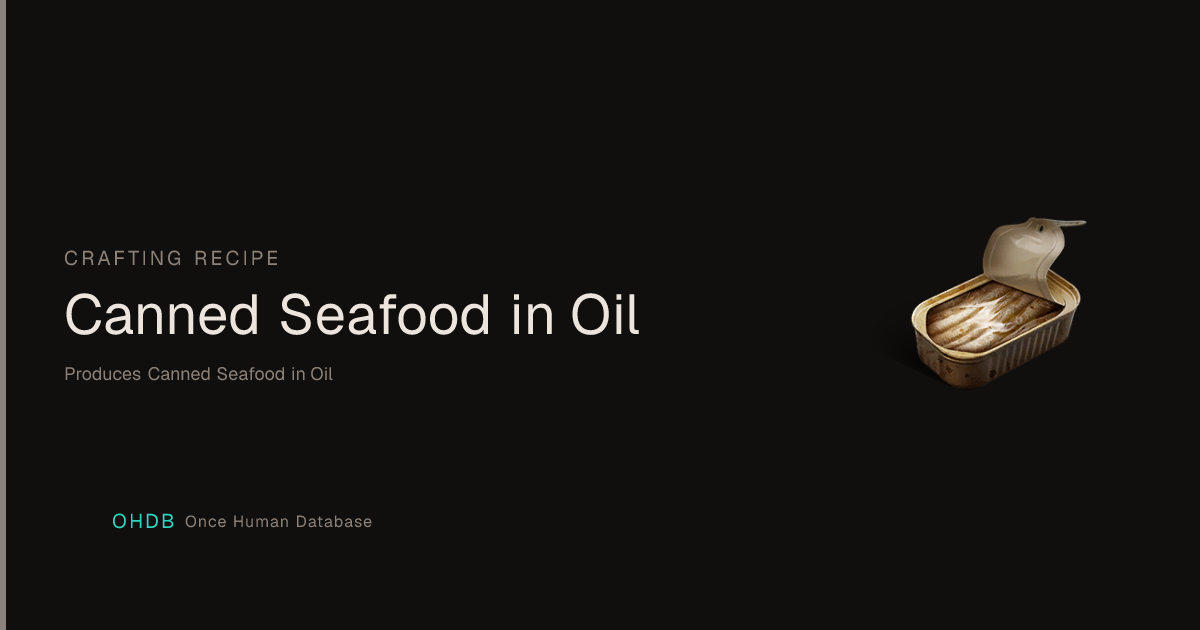 Canned Seafood in Oil