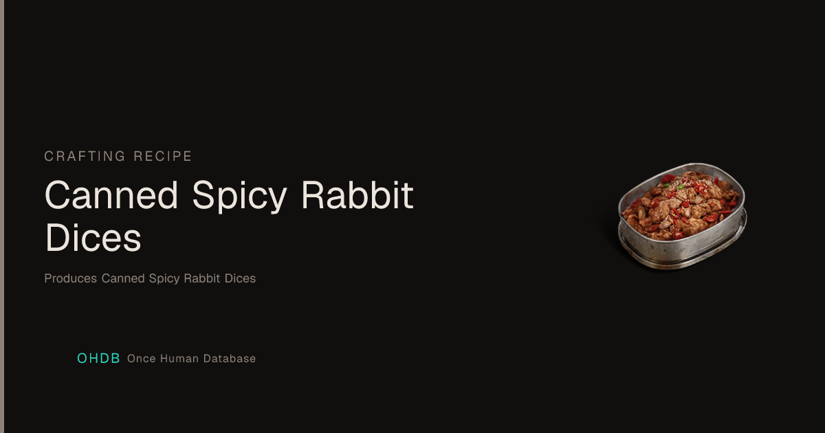 Canned Spicy Rabbit Dices