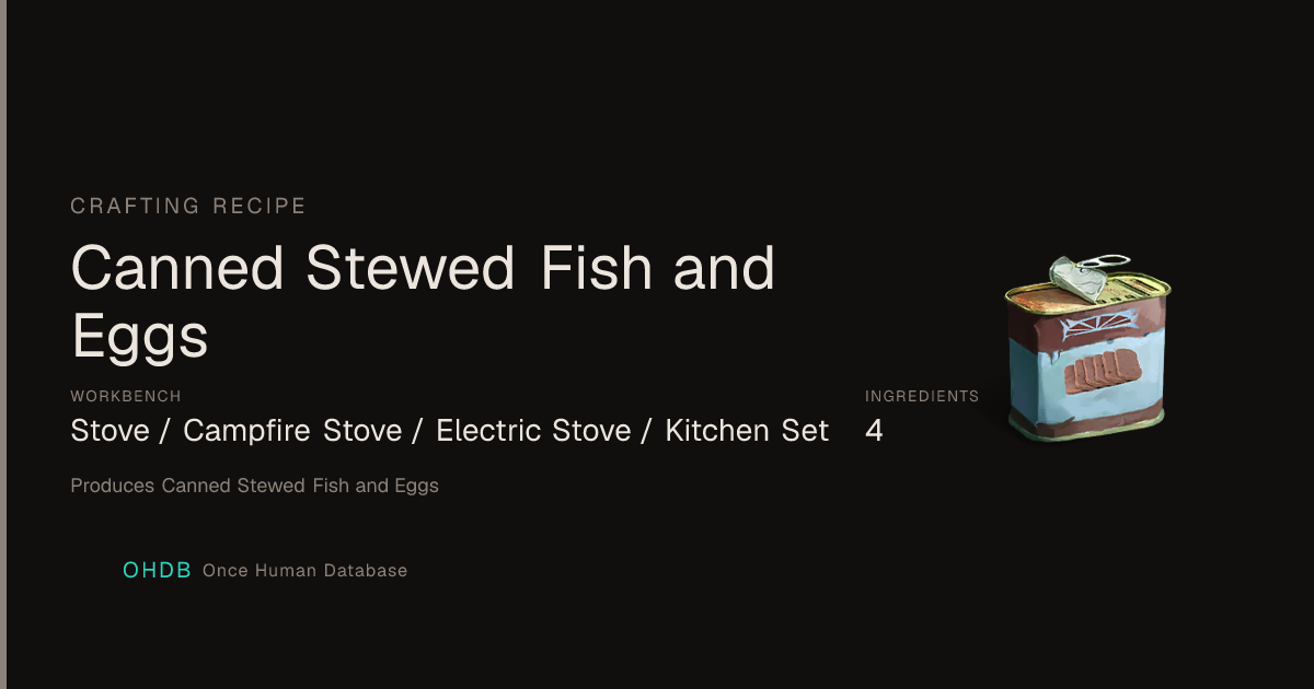Canned Stewed Fish and Eggs