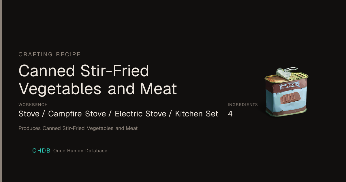 Canned Stir-Fried Vegetables and Meat