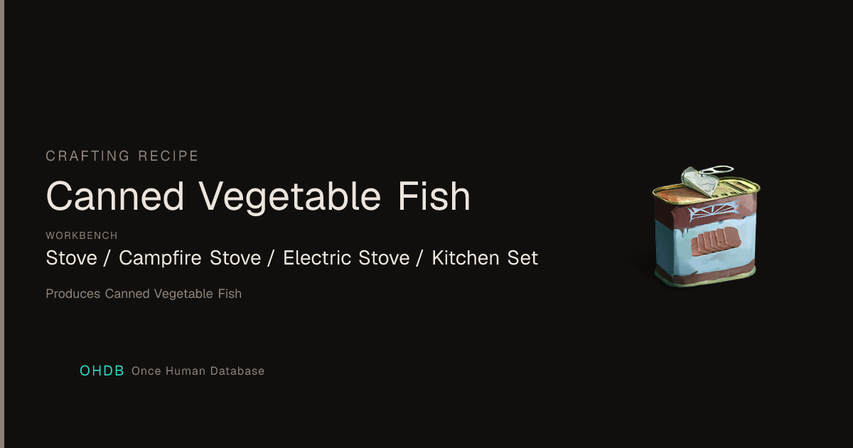 Canned Vegetable Fish