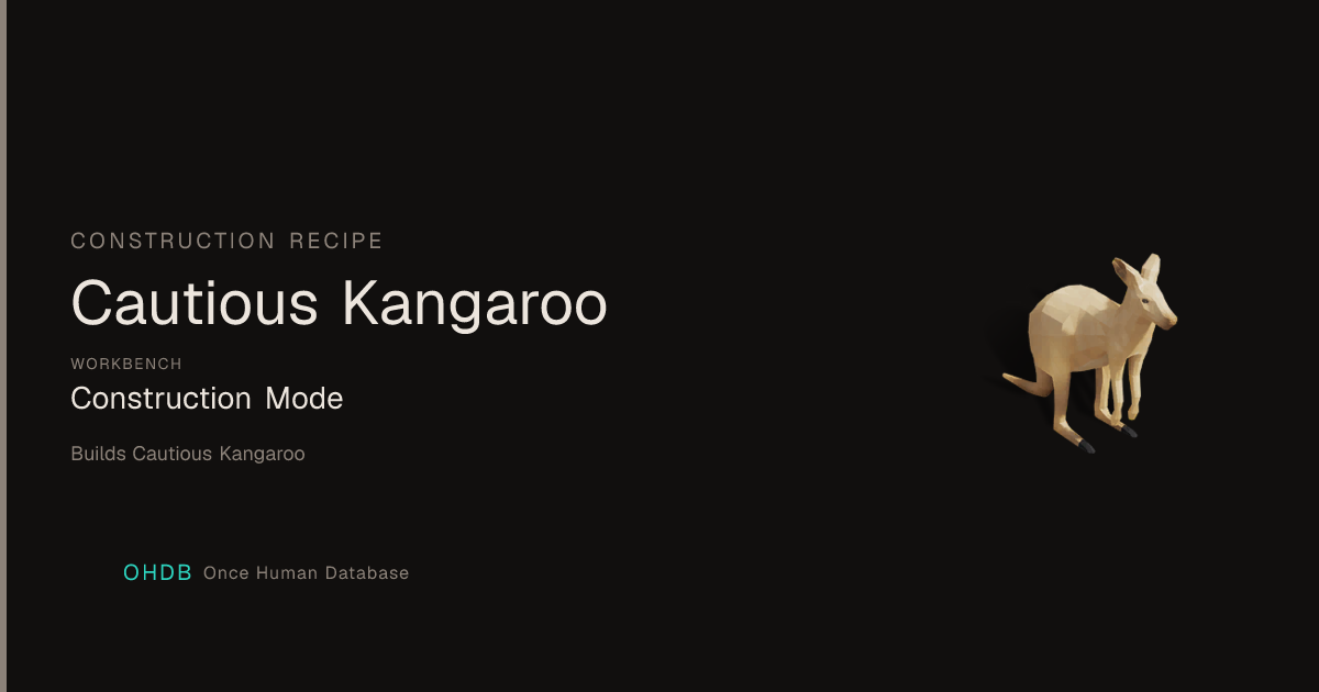 Cautious Kangaroo