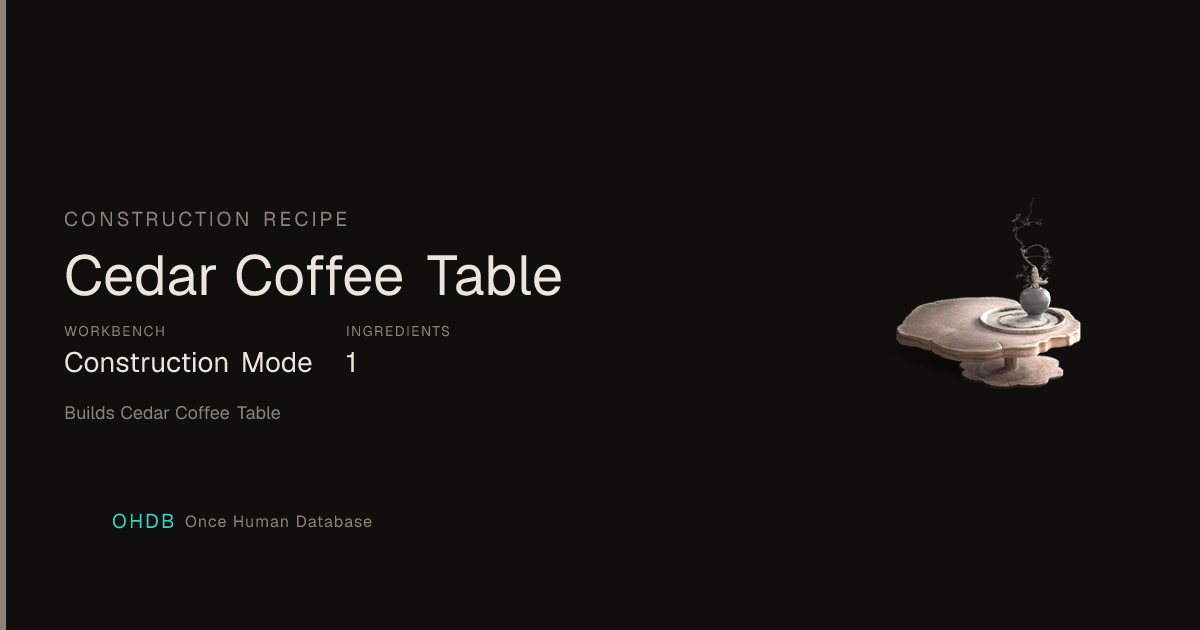 Cedar Coffee Table