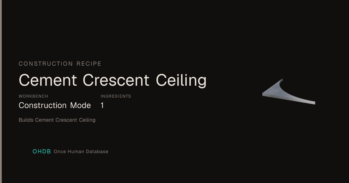 Cement Crescent Ceiling