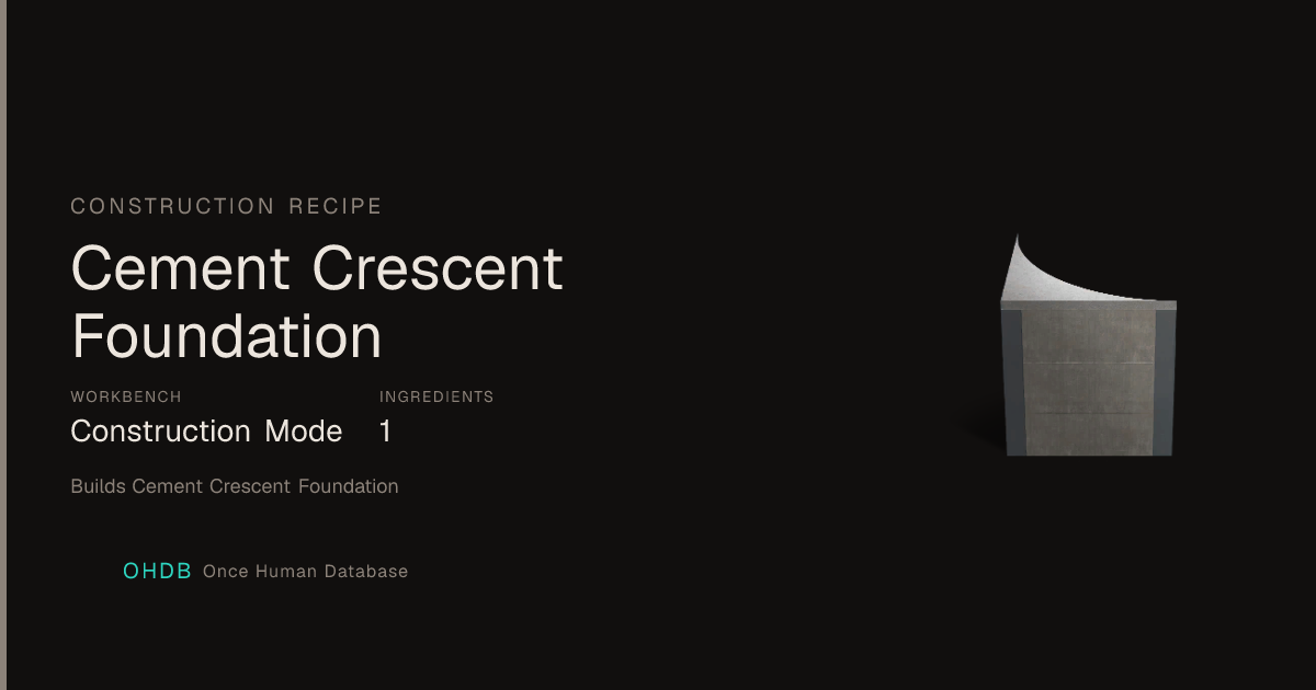 Cement Crescent Foundation