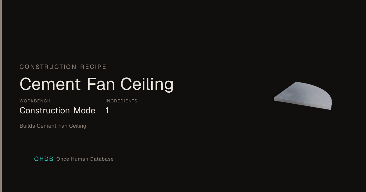 Cement Fan Ceiling