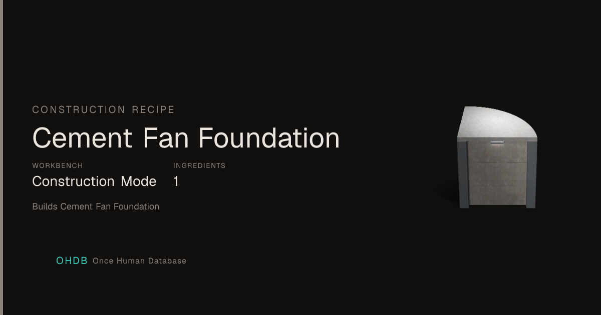 Cement Fan Foundation