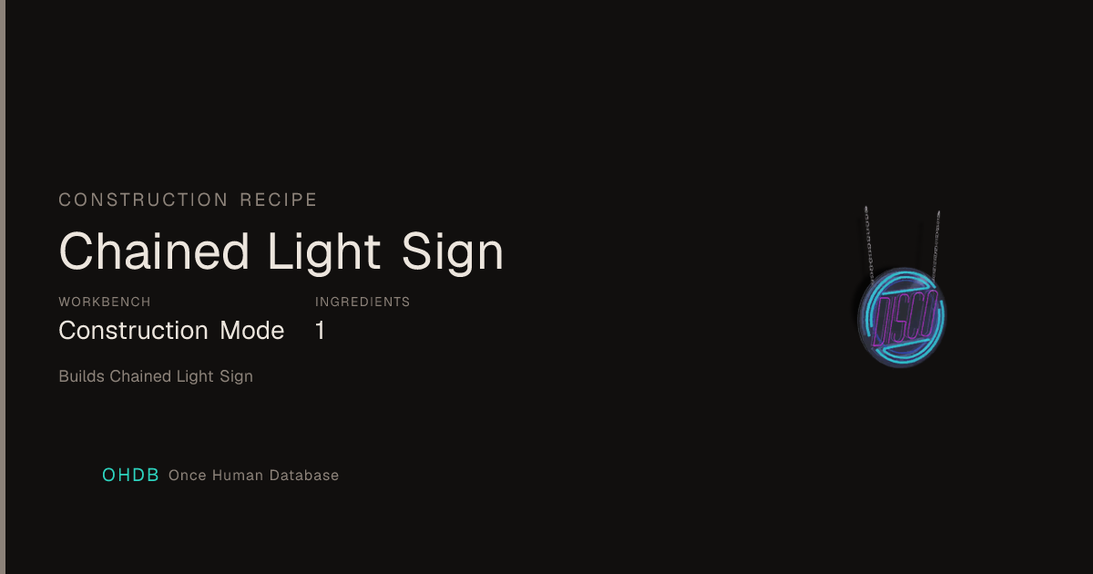 Chained Light Sign