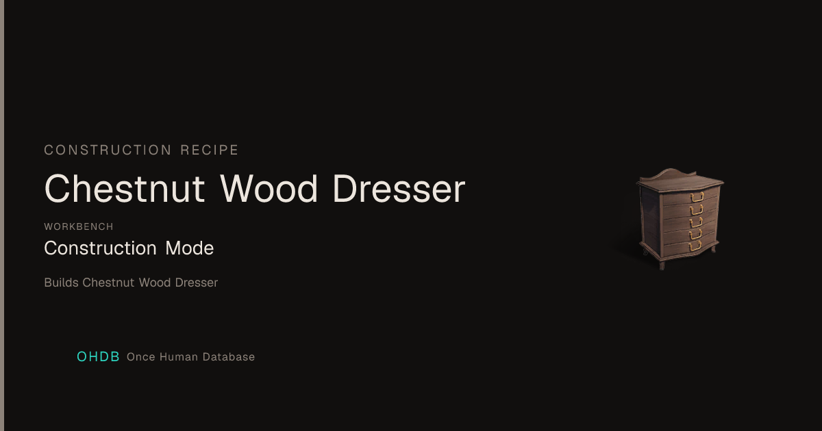 Chestnut Wood Dresser