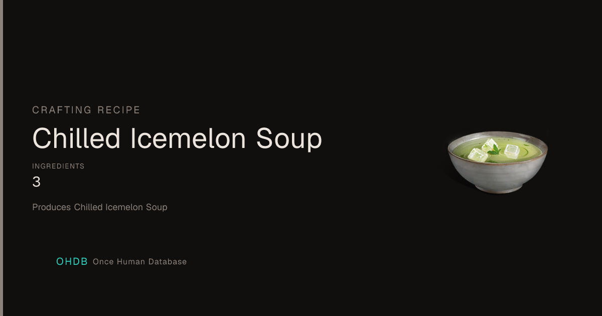 Chilled Icemelon Soup