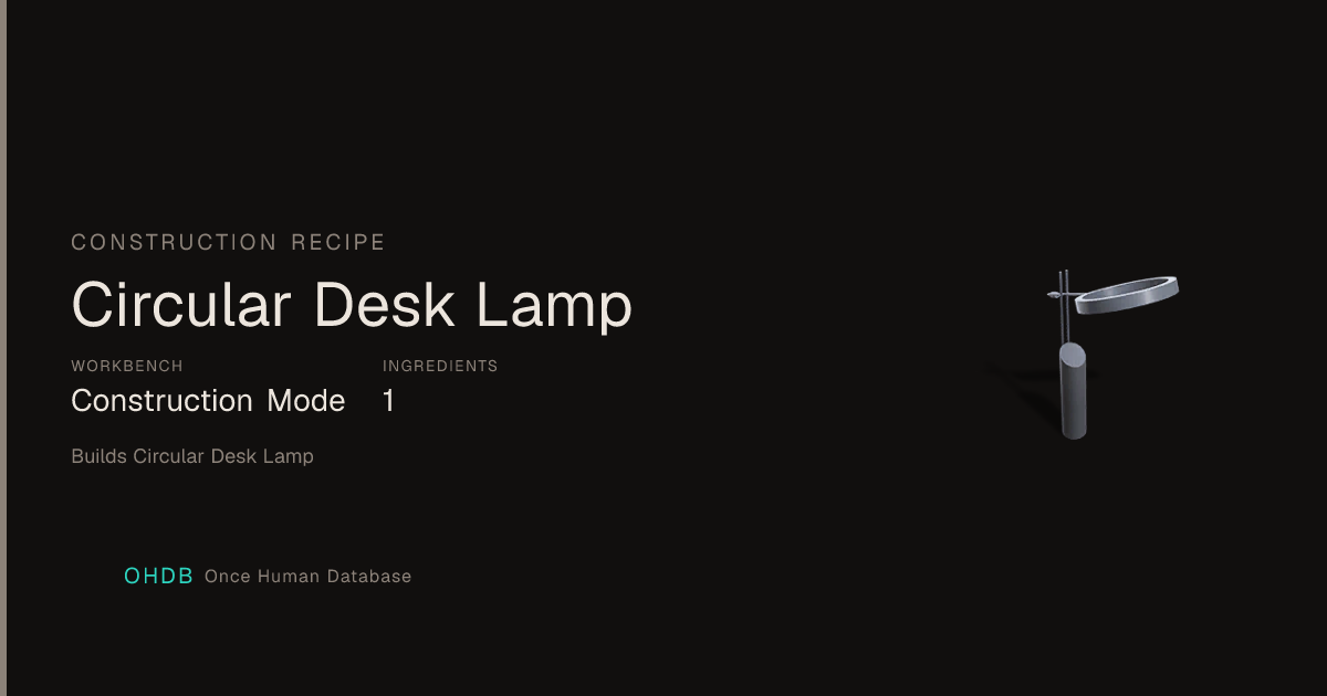 Circular Desk Lamp