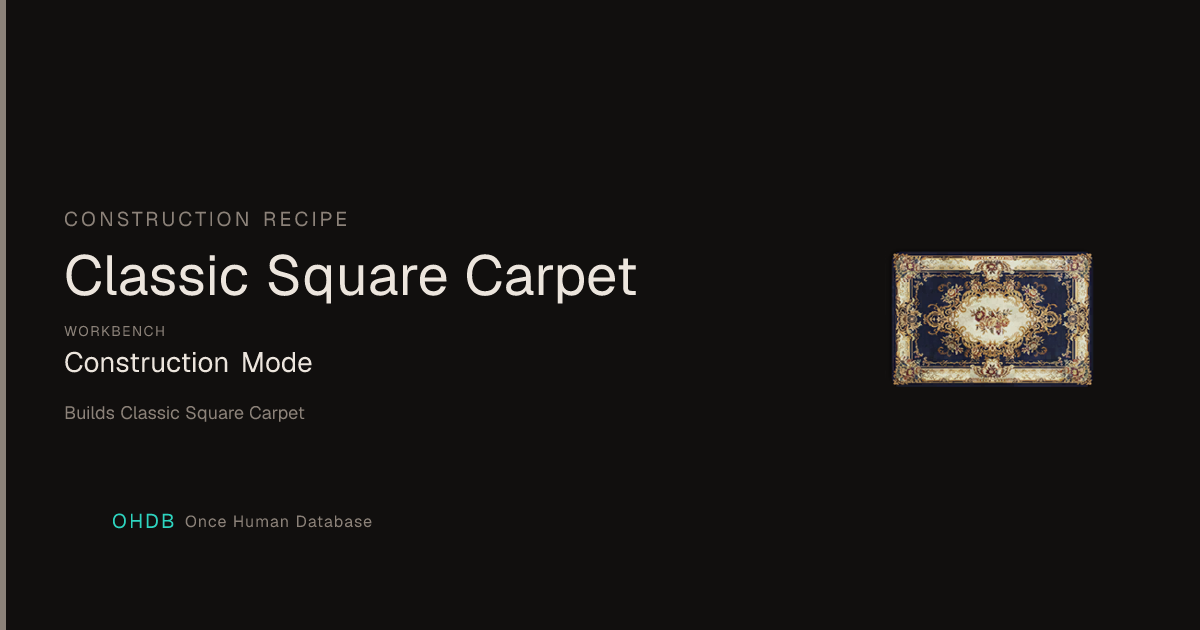 Classic Square Carpet