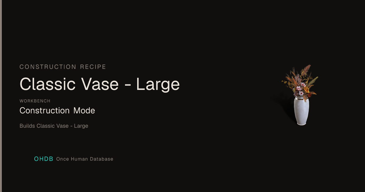 Classic Vase - Large