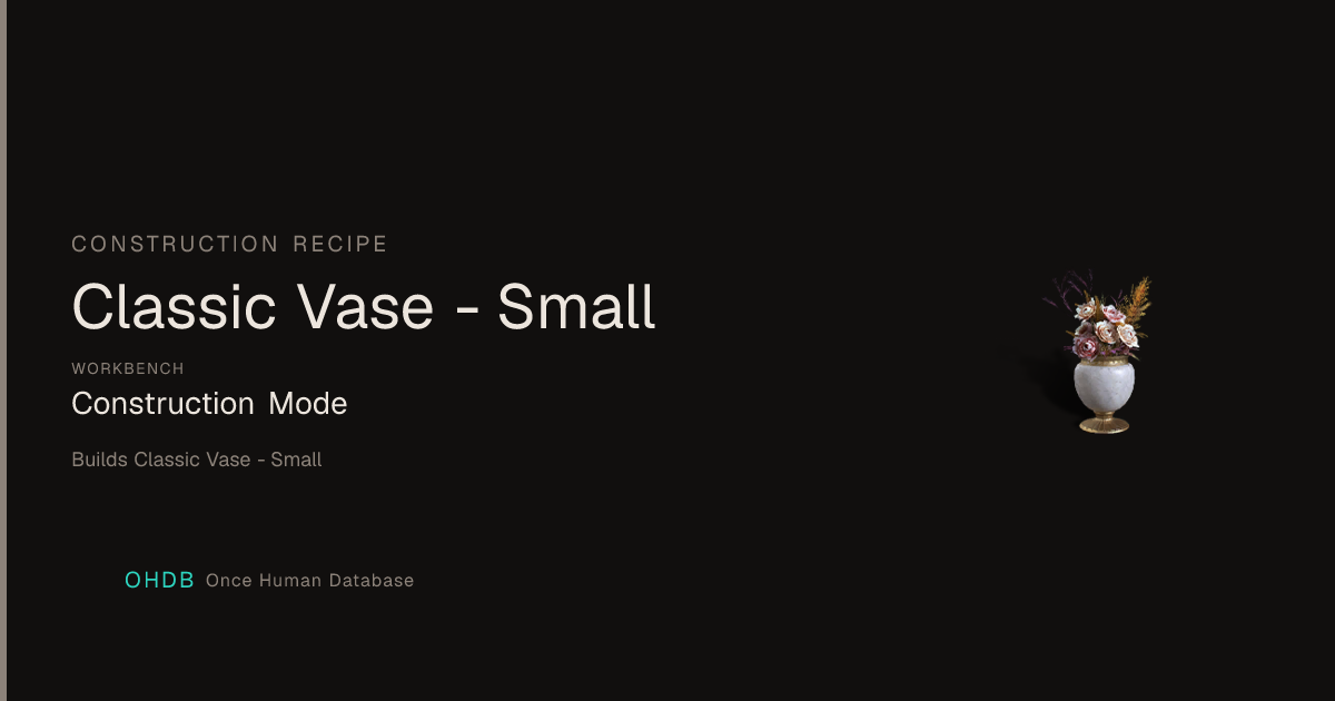 Classic Vase - Small