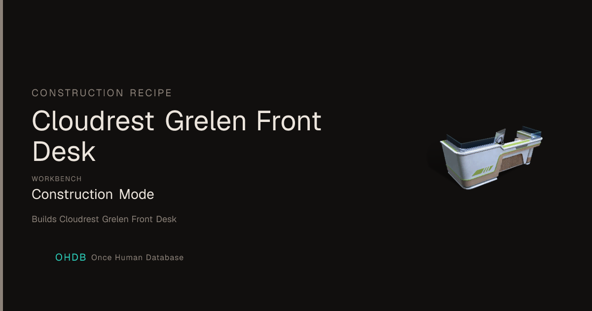 Cloudrest Grelen Front Desk