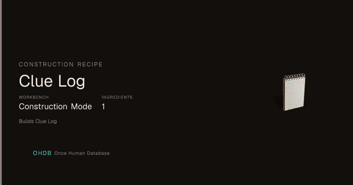 Clue Log