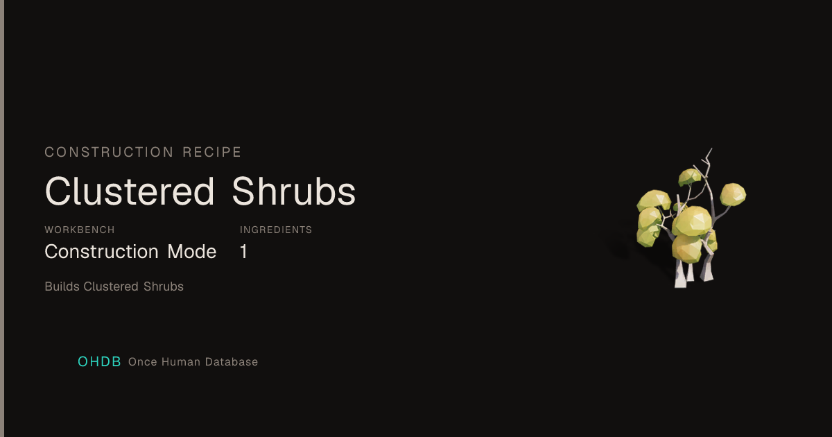 Clustered Shrubs
