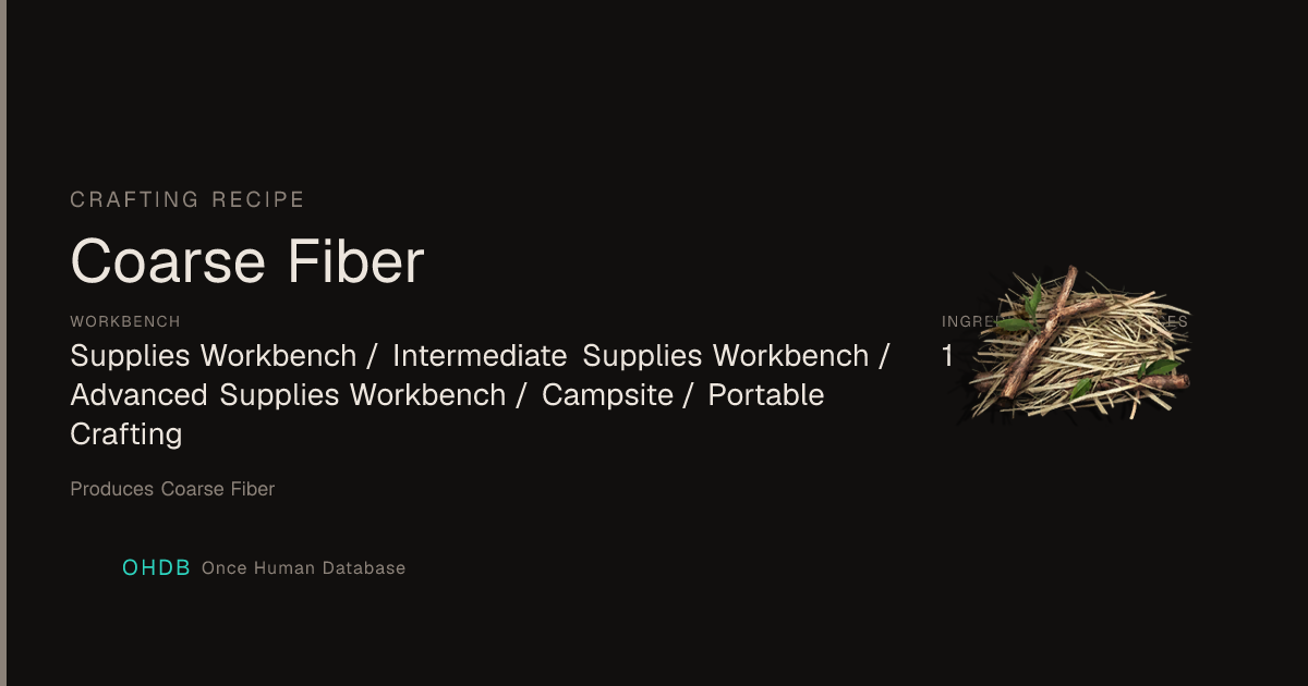 Coarse Fiber