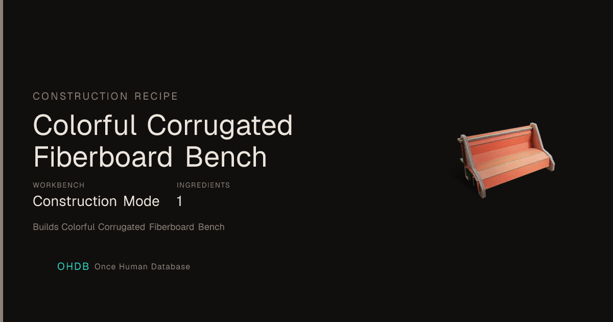 Colorful Corrugated Fiberboard Bench