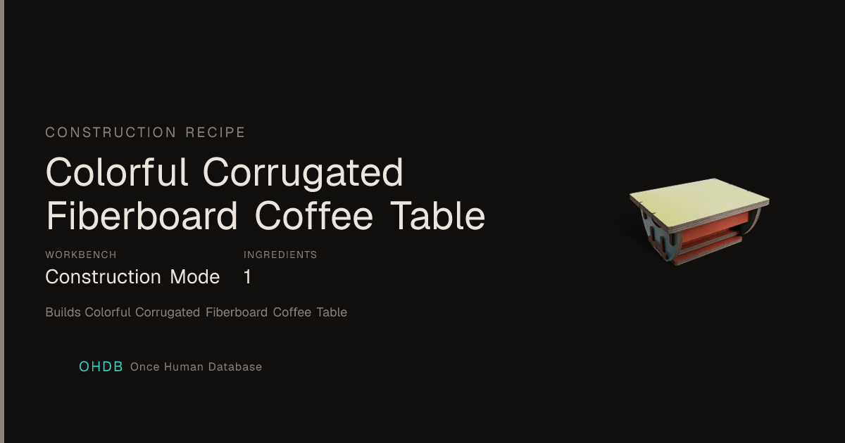Colorful Corrugated Fiberboard Coffee Table
