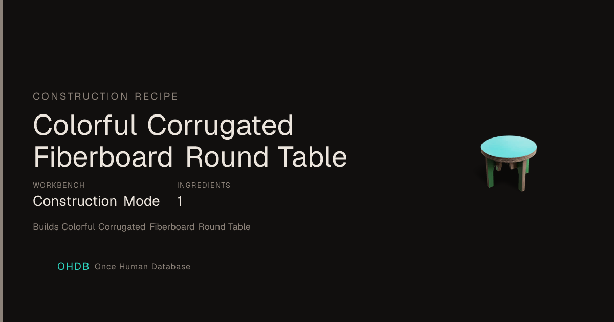 Colorful Corrugated Fiberboard Round Table