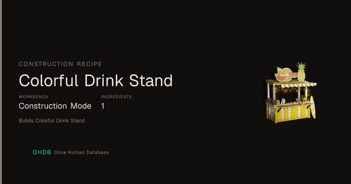 Colorful Drink Stand