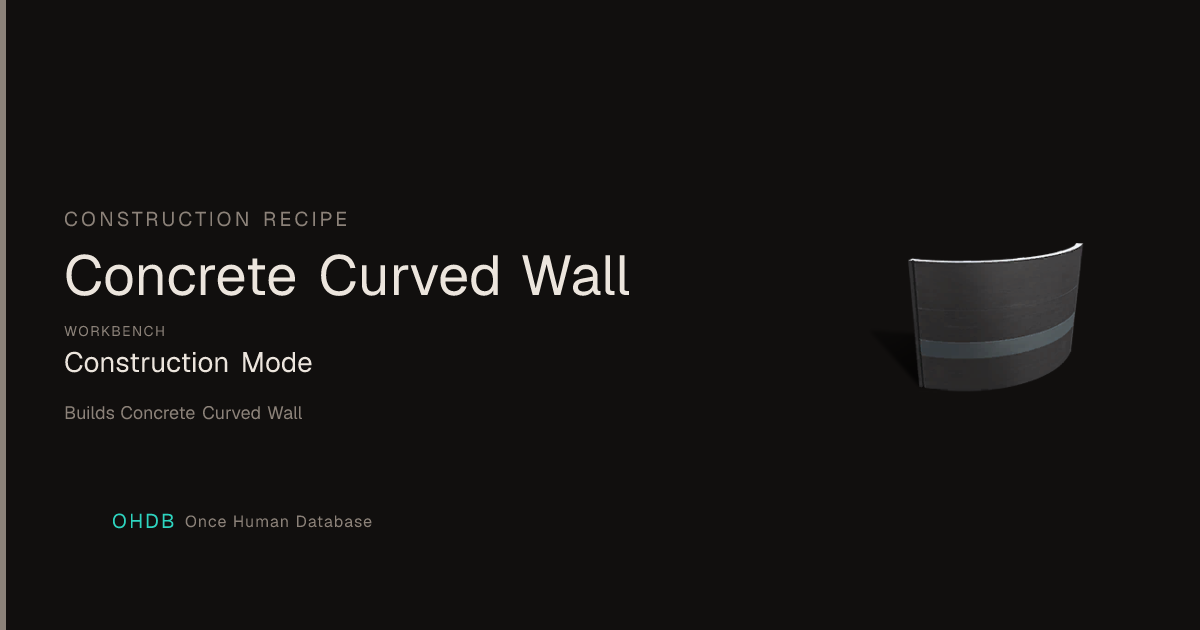 Concrete Curved Wall