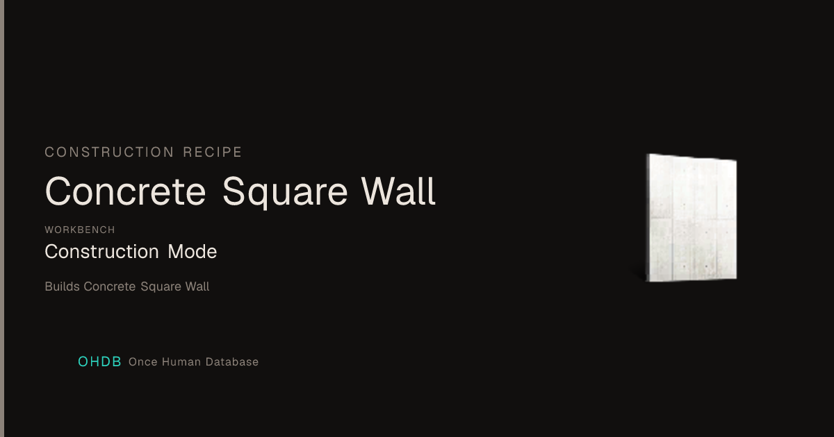 Concrete Square Wall