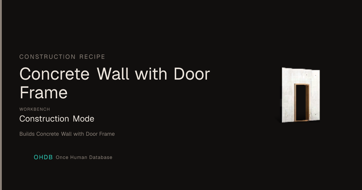 Concrete Wall with Door Frame