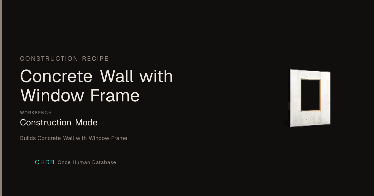 Concrete Wall with Window Frame