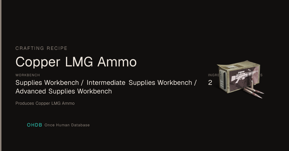 Copper LMG Ammo