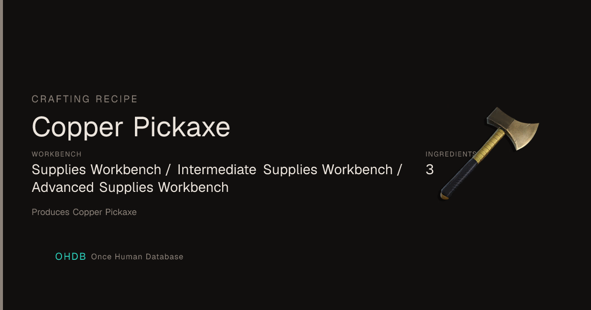 Copper Pickaxe