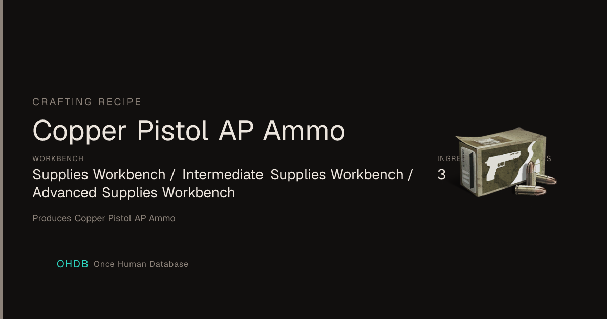 Copper Pistol AP Ammo