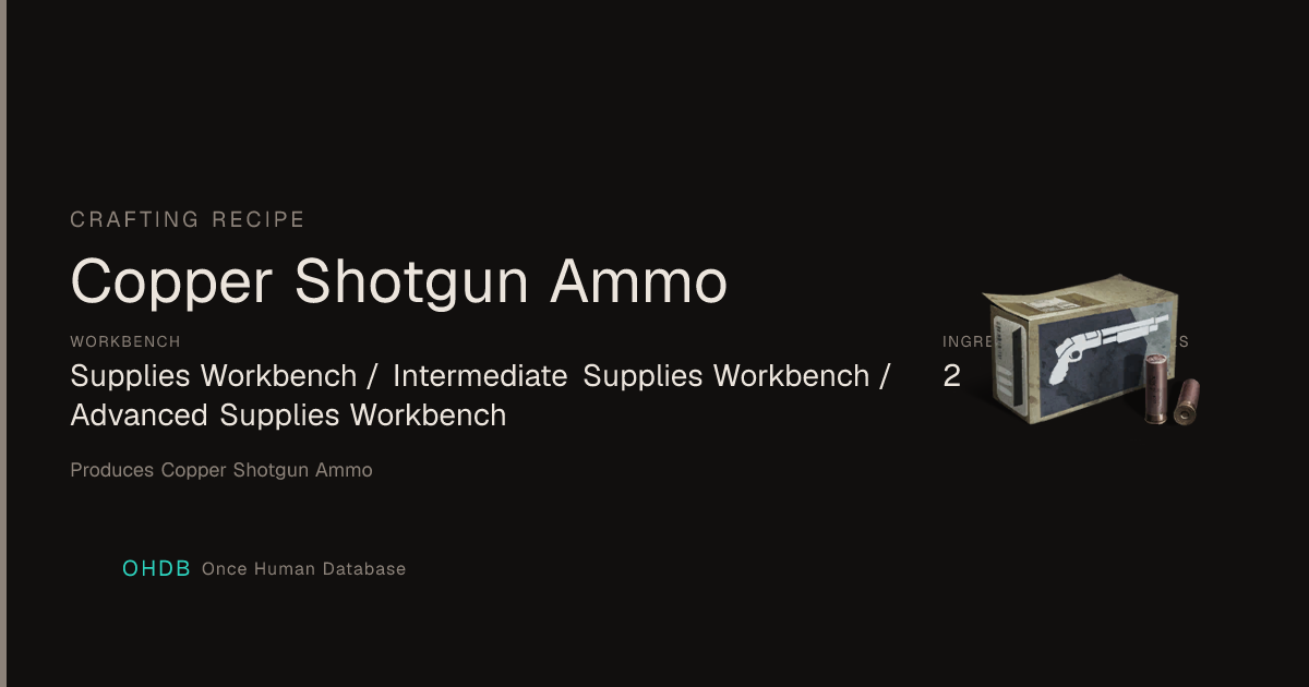 Copper Shotgun Ammo