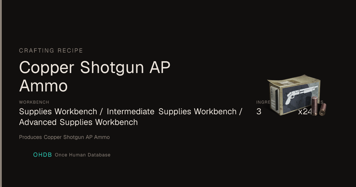 Copper Shotgun AP Ammo