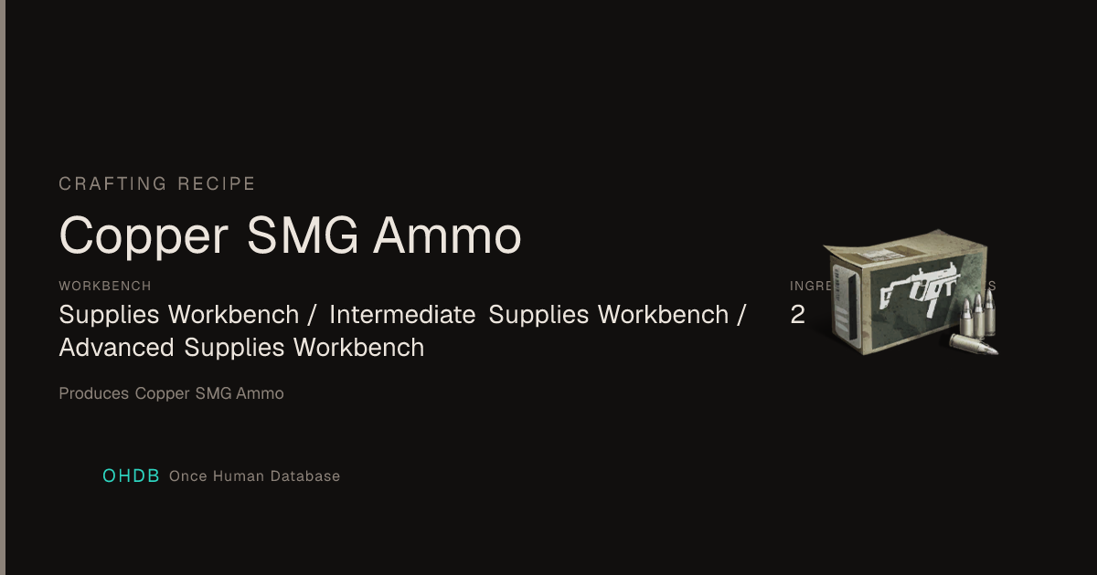 Copper SMG Ammo