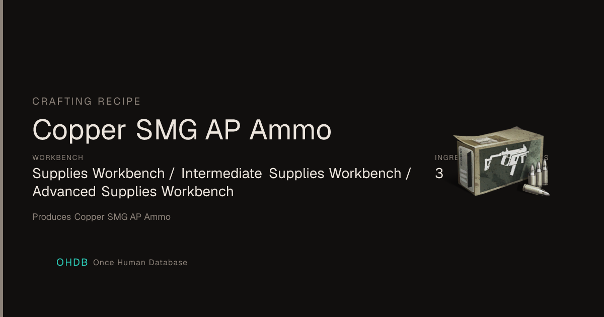 Copper SMG AP Ammo